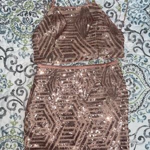 Cute two pieces set / Rose gold